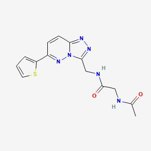 2-acetamido-N-((6-(thiophen-2-yl)-[1,2,4]triazolo[4,3-b]pyridazin-3-yl)methyl)acetamide