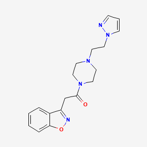 1-(4-(2-(1H-pyrazol-1-yl)ethyl)piperazin-1-yl)-2-(benzo[d]isoxazol-3-yl)ethanone