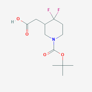 2-(1-(Tert-butoxycarbonyl)-4,4-difluoropiperidin-3-yl)acetic acid