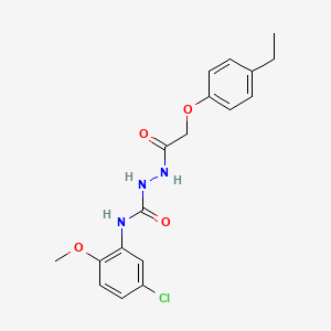 molecular formula C18H20ClN3O4 B2827489 1-(2-(4-乙基苯氧基)乙酰)-4-(5-氯-2-甲氧基苯基)半胱氨酸酰胺 CAS No. 904197-37-1