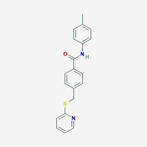 molecular formula C20H18N2OS B282749 N-(4-methylphenyl)-4-[(pyridin-2-ylsulfanyl)methyl]benzamide 