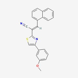 (2E)-2-[4-(3-methoxyphenyl)-1,3-thiazol-2-yl]-3-(naphthalen-1-yl)prop-2-enenitrile