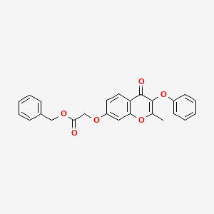 molecular formula C25H20O6 B2827502 苄基[(2-甲基-4-氧代-3-苯氧基-4H-香豆素-7-基)氧基]乙酸酯 CAS No. 329709-23-1