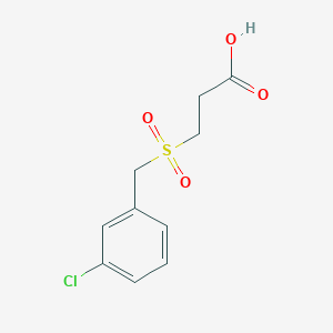 molecular formula C10H11ClO4S B2827520 3-[(3-氯苄基)磺酰]丙酸 CAS No. 702670-42-6