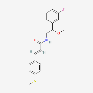 molecular formula C19H20FNO2S B2827534 (E)-N-(2-(3-fluorophenyl)-2-methoxyethyl)-3-(4-(methylthio)phenyl)acrylamide CAS No. 1798414-14-8
