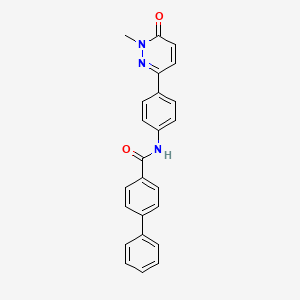 N-(4-(1-methyl-6-oxo-1,6-dihydropyridazin-3-yl)phenyl)-[1,1'-biphenyl]-4-carboxamide