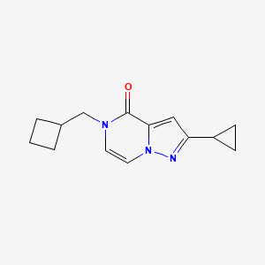 molecular formula C14H17N3O B2827568 5-(Cyclobutylmethyl)-2-cyclopropylpyrazolo[1,5-a]pyrazin-4-one CAS No. 2320382-23-6