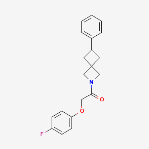 molecular formula C20H20FNO2 B2827573 2-(4-Fluorophenoxy)-1-(6-phenyl-2-azaspiro[3.3]heptan-2-yl)ethanone CAS No. 2380061-40-3