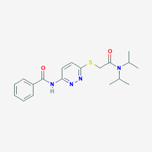 molecular formula C19H24N4O2S B2827576 N-(6-((2-(二异丙基氨基)-2-氧代乙基)硫代吡啶-3-基)苯甲酰胺 CAS No. 1021090-45-8