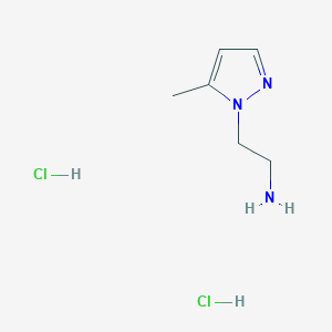 molecular formula C6H13Cl2N3 B2827577 [2-(5-methyl-1H-pyrazol-1-yl)ethyl]amine dihydrochloride CAS No. 2191401-18-8