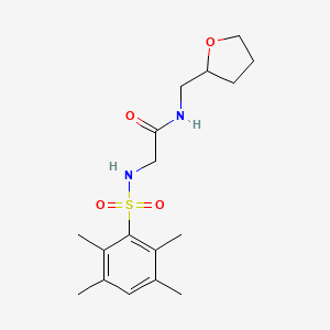 molecular formula C17H26N2O4S B2827588 N-(oxolan-2-ylmethyl)-2-[(2,3,5,6-tetramethylphenyl)sulfonylamino]acetamide CAS No. 690246-10-7