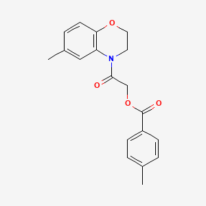 2-(6-methyl-2,3-dihydro-4H-1,4-benzoxazin-4-yl)-2-oxoethyl 4-methylbenzoate