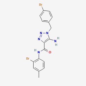 molecular formula C17H15Br2N5O B2827604 5-amino-1-(4-bromobenzyl)-N-(2-bromo-4-methylphenyl)-1H-1,2,3-triazole-4-carboxamide CAS No. 899736-70-0