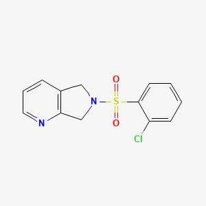 6-((2-chlorophenyl)sulfonyl)-6,7-dihydro-5H-pyrrolo[3,4-b]pyridine