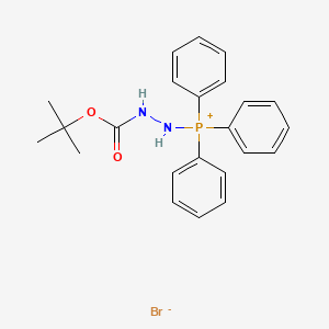 molecular formula C23H26BrN2O2P B2827620 1-(T-Butyloxycarbonyl)-2-triphenylphosphoniumhydrazine bromide CAS No. 356534-53-7