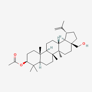 molecular formula C32H52O3 B2827622 [(1R,3aS,5aR,5bR,7aR,9S,11aR,11bR,13aR,13bR)-3a-(hydroxymethyl)-5a,5b,8,8,11a-pentamethyl-1-prop-1-en-2-yl-1,2,3,4,5,6,7,7a,9,10,11,11b,12,13,13a,13b-hexadecahydrocyclopenta[a]chrysen-9-yl] acetate CAS No. 27570-20-3