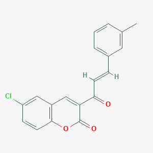 molecular formula C19H13ClO3 B2827628 6-chloro-3-[(2E)-3-(3-methylphenyl)prop-2-enoyl]-2H-chromen-2-one CAS No. 690215-04-4