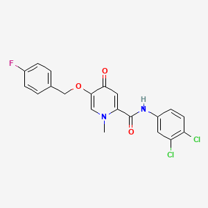 N-(3,4-dichlorophenyl)-5-((4-fluorobenzyl)oxy)-1-methyl-4-oxo-1,4-dihydropyridine-2-carboxamide
