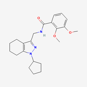 molecular formula C22H29N3O3 B2827635 N-((1-cyclopentyl-4,5,6,7-tetrahydro-1H-indazol-3-yl)methyl)-2,3-dimethoxybenzamide CAS No. 1448072-11-4