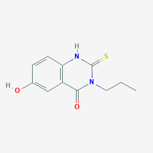 6-Hydroxy-3-propyl-2-sulfanyl-3,4-dihydroquinazolin-4-one