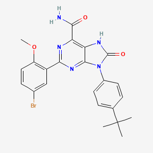 2-(5-bromo-2-methoxyphenyl)-9-(4-(tert-butyl)phenyl)-8-oxo-8,9-dihydro-7H-purine-6-carboxamide
