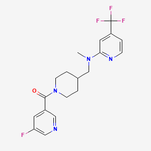 (5-Fluoropyridin-3-yl)-[4-[[methyl-[4-(trifluoromethyl)pyridin-2-yl]amino]methyl]piperidin-1-yl]methanone