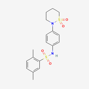 N-[4-(1,1-dioxothiazinan-2-yl)phenyl]-2,5-dimethylbenzenesulfonamide