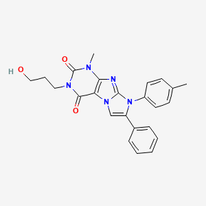 3-(3-hydroxypropyl)-1-methyl-7-phenyl-8-(p-tolyl)-1H-imidazo[2,1-f]purine-2,4(3H,8H)-dione