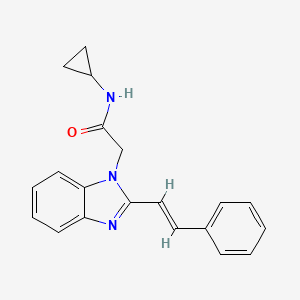 (E)-N-cyclopropyl-2-(2-styryl-1H-benzo[d]imidazol-1-yl)acetamide