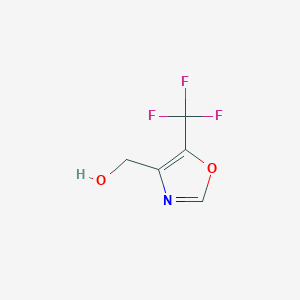 molecular formula C5H4F3NO2 B2827655 [5-(Trifluoromethyl)-1,3-oxazol-4-YL]methanol CAS No. 1823360-08-2