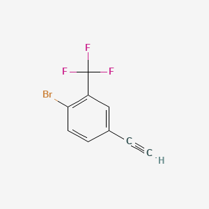 molecular formula C9H4BrF3 B2827656 4-Bromo-3-(trifluoromethyl)phenylacetylene CAS No. 142476-42-4