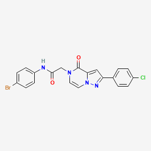 molecular formula C20H14BrClN4O2 B2827658 N-(4-bromophenyl)-2-[2-(4-chlorophenyl)-4-oxopyrazolo[1,5-a]pyrazin-5(4H)-yl]acetamide CAS No. 1223820-92-5