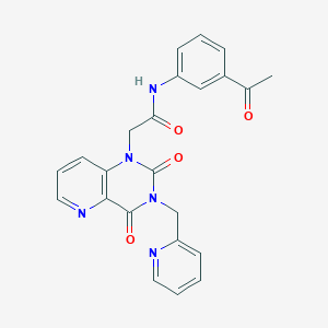 molecular formula C23H19N5O4 B2827662 N-(3-acetylphenyl)-2-(2,4-dioxo-3-(pyridin-2-ylmethyl)-3,4-dihydropyrido[3,2-d]pyrimidin-1(2H)-yl)acetamide CAS No. 941989-10-2