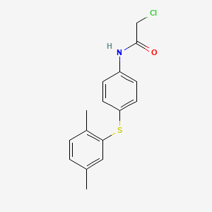 molecular formula C16H16ClNOS B2827666 2-chloro-N-{4-[(2,5-dimethylphenyl)thio]phenyl}acetamide CAS No. 793727-97-6