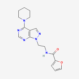 molecular formula C17H20N6O2 B2827669 N-(2-(4-(piperidin-1-yl)-1H-pyrazolo[3,4-d]pyrimidin-1-yl)ethyl)furan-2-carboxamide CAS No. 1021025-74-0