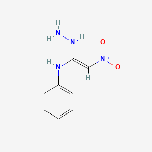 N-[(Z)-1-hydrazinyl-2-nitroethenyl]aniline