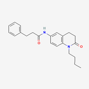 molecular formula C22H26N2O2 B2827683 N-(1-butyl-2-oxo-1,2,3,4-tetrahydroquinolin-6-yl)-3-phenylpropanamide CAS No. 950464-41-2