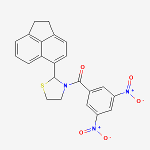 (2-(1,2-Dihydroacenaphthylen-5-yl)thiazolidin-3-yl)(3,5-dinitrophenyl)methanone