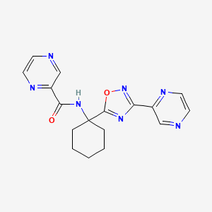N-[1-(3-pyrazin-2-yl-1,2,4-oxadiazol-5-yl)cyclohexyl]pyrazine-2-carboxamide