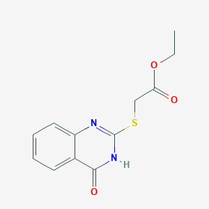 molecular formula C12H12N2O3S B2827701 乙酸2-(4-羟基喹唑啉-2-基硫)酯 CAS No. 18593-82-3