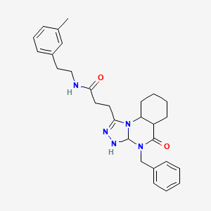 3-{4-benzyl-5-oxo-4H,5H-[1,2,4]triazolo[4,3-a]quinazolin-1-yl}-N-[2-(3-methylphenyl)ethyl]propanamide