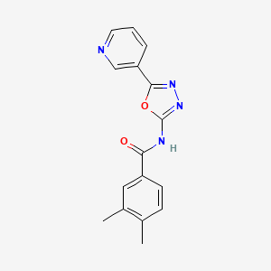 3,4-dimethyl-N-[5-(pyridin-3-yl)-1,3,4-oxadiazol-2-yl]benzamide