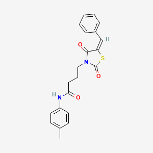 4-[(5E)-5-benzylidene-2,4-dioxo-1,3-thiazolidin-3-yl]-N-(4-methylphenyl)butanamide