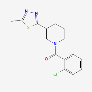 (2-Chlorophenyl)(3-(5-methyl-1,3,4-thiadiazol-2-yl)piperidin-1-yl)methanone