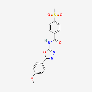 N-[5-(4-methoxyphenyl)-1,3,4-oxadiazol-2-yl]-4-methylsulfonylbenzamide