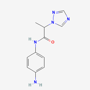 molecular formula C11H13N5O B2827734 N-(4-aminophenyl)-2-(1H-1,2,4-triazol-1-yl)propanamide CAS No. 953746-83-3