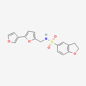 molecular formula C17H15NO5S B2827736 N-({[2,3'-联噻吩]-5-基}甲基)-2,3-二氢-1-苯并呋喃-5-磺酰胺 CAS No. 2097899-78-8