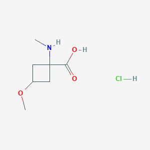 3-Methoxy-1-(methylamino)cyclobutane-1-carboxylic acid hydrochloride