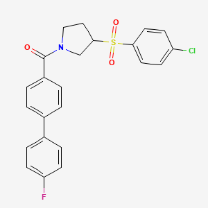 (3-((4-Chlorophenyl)sulfonyl)pyrrolidin-1-yl)(4'-fluoro-[1,1'-biphenyl]-4-yl)methanone