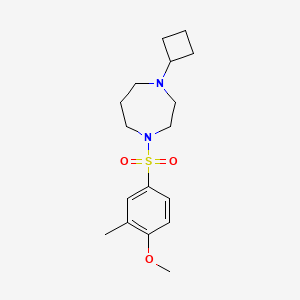 molecular formula C17H26N2O3S B2827753 1-环丁基-4-((4-甲氧基-3-甲基苯基)磺酰基)-1,4-二氮杂辛烷 CAS No. 2176070-31-6